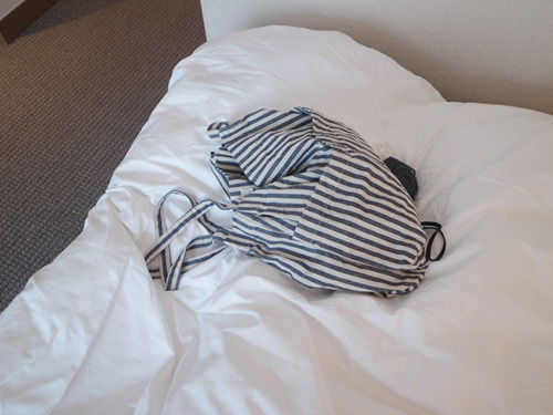 stripe linen bag
