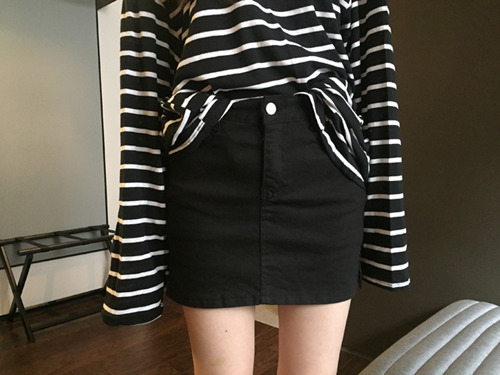 mini skirt patns : black