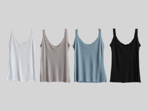 natural loose sleeveless top 재입고