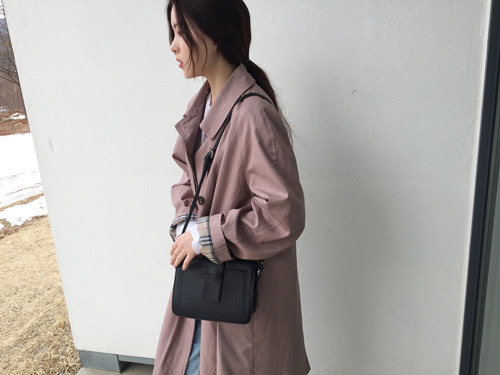 house trench coat : pink