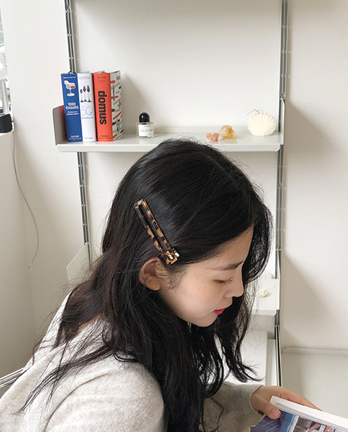 easy leopard hair pin : set