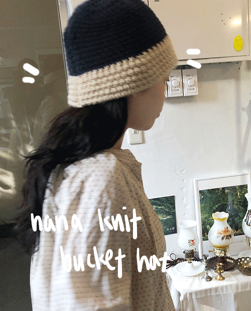 nana knit bucket hat / 2colors