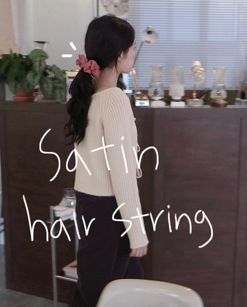 satin hair string / 2colors