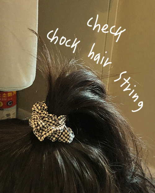 check choco hair string / 2color