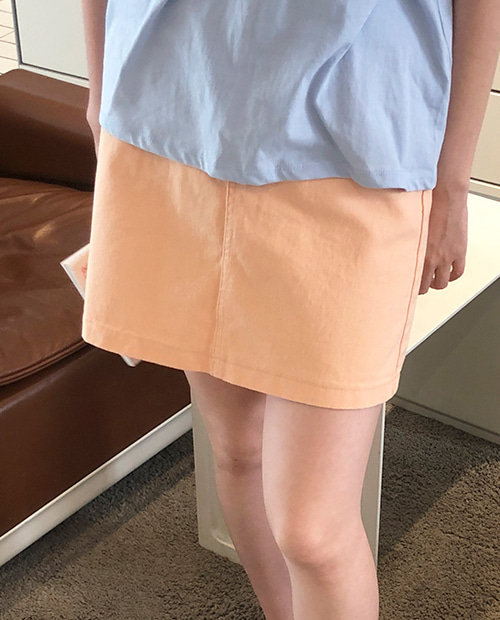pillow skirt : peach