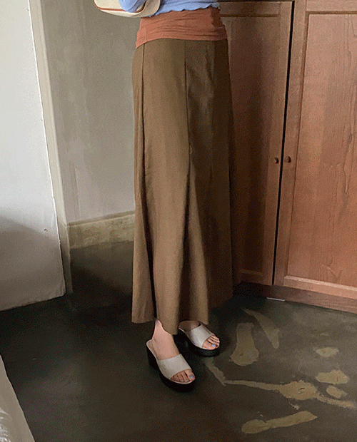 brin linen skirt / 3color