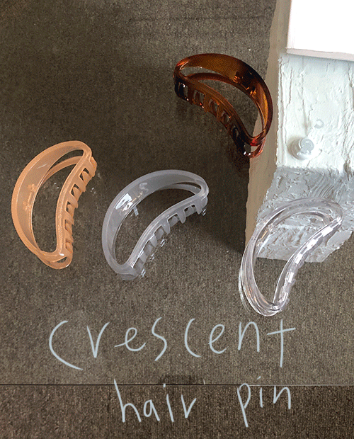 crescent hair pin / 4color
