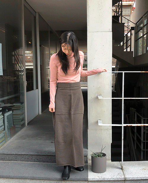seam long skirt / 3color