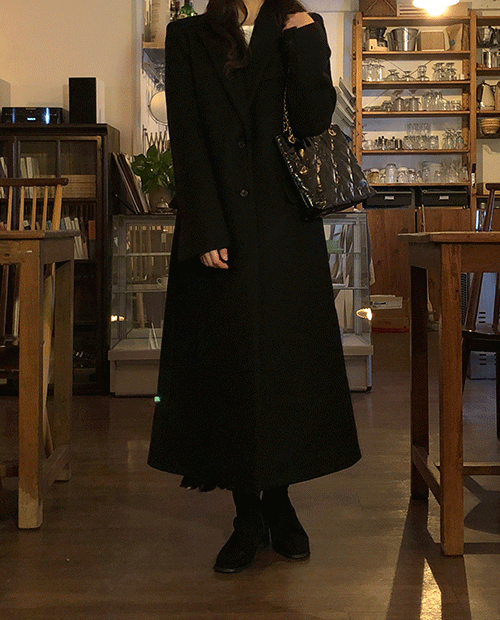city long coat : black