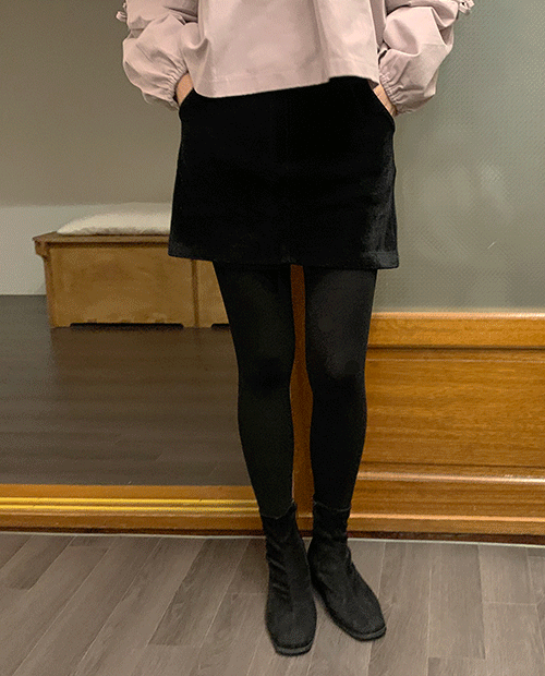 winter velvet skirt / 2color