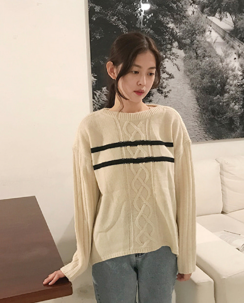 wooden knit top