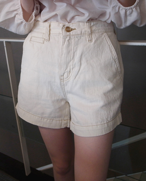 today linen pants : beige