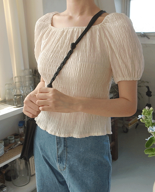 wrinkle blouse / 2colors