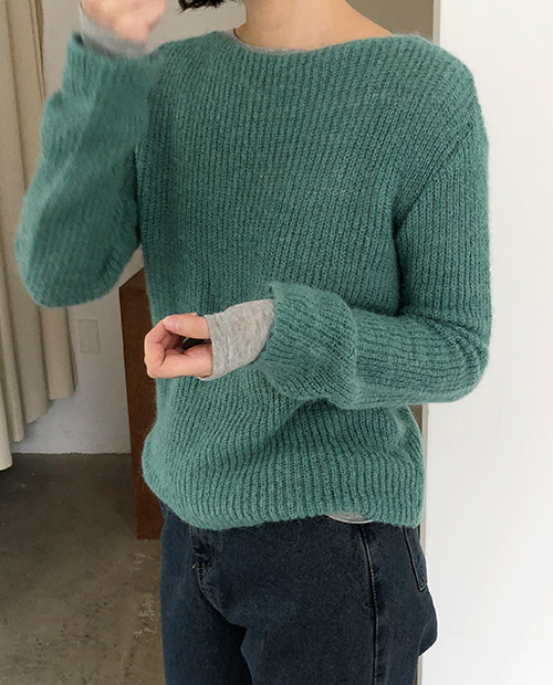 lucy round knit : green