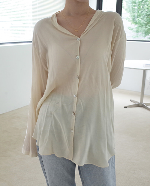 lucy open blouse / 2colors