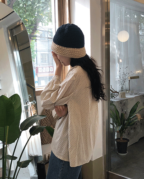 natural cosy blouse / 2colors