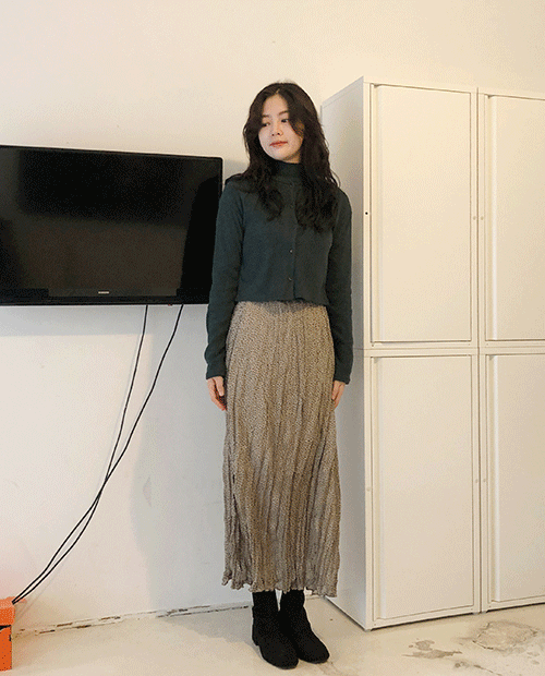 wrinkle pattern skirt / 2color