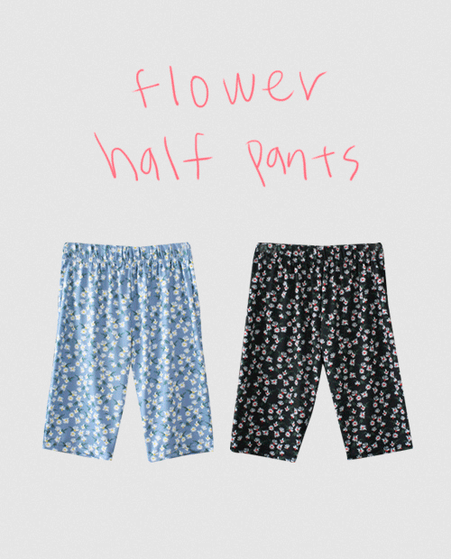 flower half pants / 2color