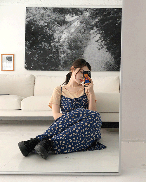 adel flower dress / blue
