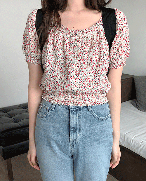 flower pop blouse / 2color