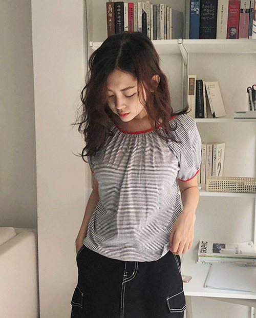 pipi stripe tee / 2colors 당일발송