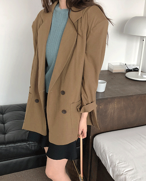 pull linen jacket / 2color