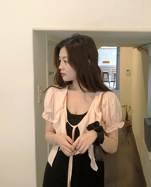 shy frill blouse / 3color