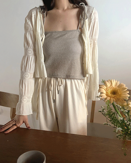 cozy lace cardigan / 3color