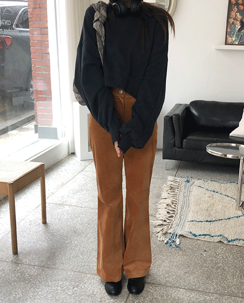 velvet corduroy pants : camel