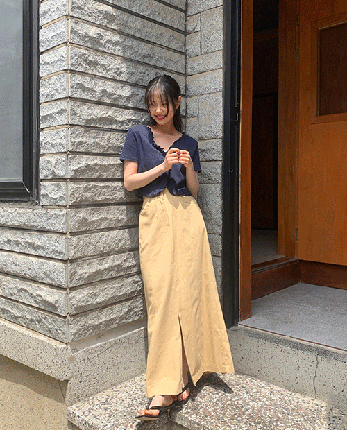 cone long skirt / 2color