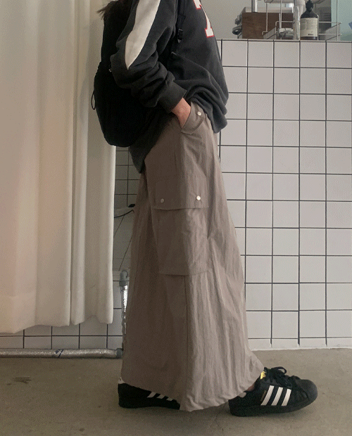 stopper long cago skirt / 2color