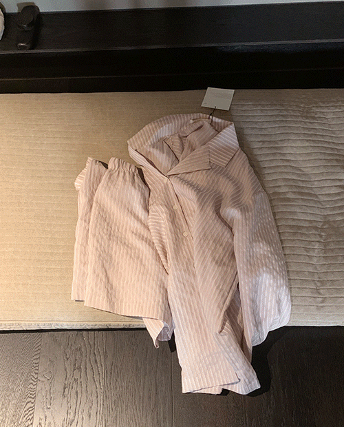 stripe pajamas set / 2color