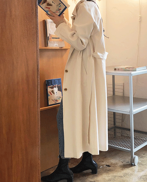 windy trench coat : ivory 당일발송