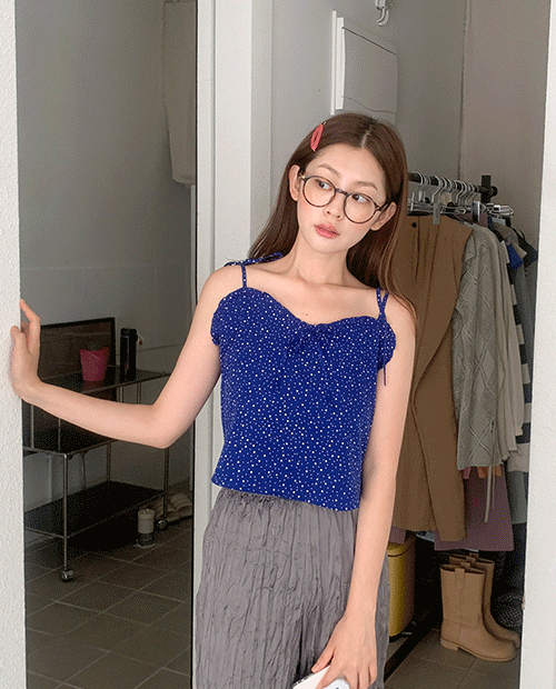 moving dot bustier : blue