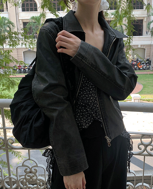 urban leather jacket : black