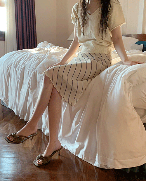 poni stripe skirt / 2color