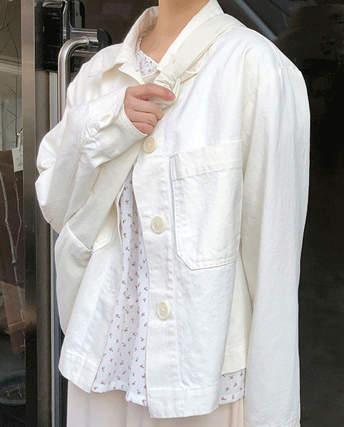 pure cotton jacket : white