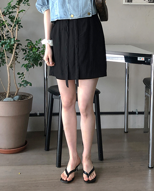 two strap mini skirt / 3color