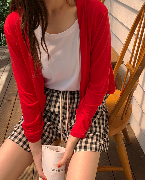 hot summer cardigan : red