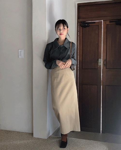 simple belt skirt / 3color