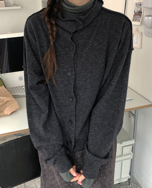 off knit cardigan / 2color