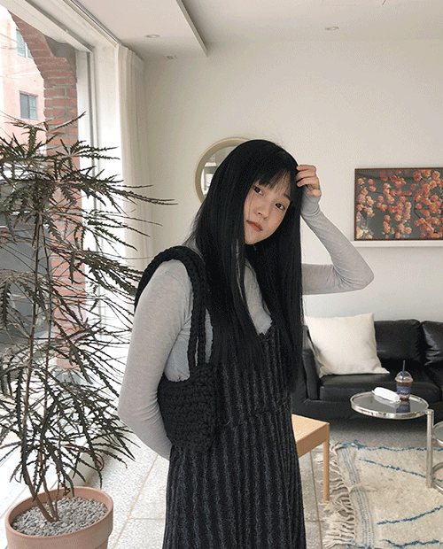chic knit ops : black