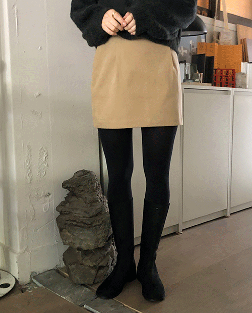 warm mini skirt / 2color