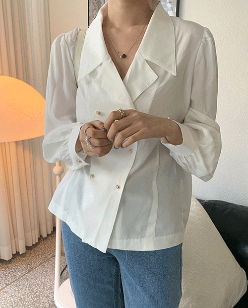 double blouse / 2color