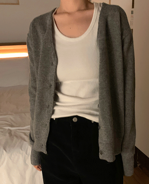 cashmere basic cardigan / 4color