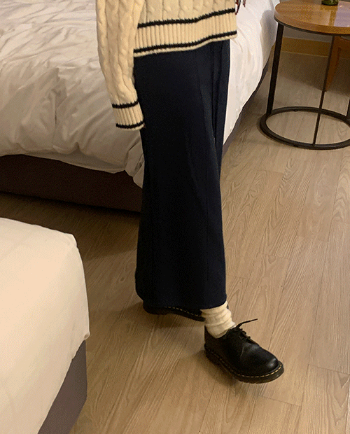 cotton long skirt / 2color