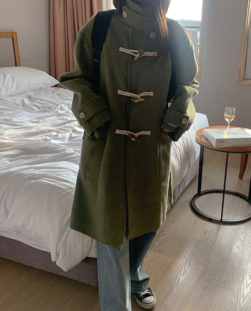 my duffle handmade coat /green