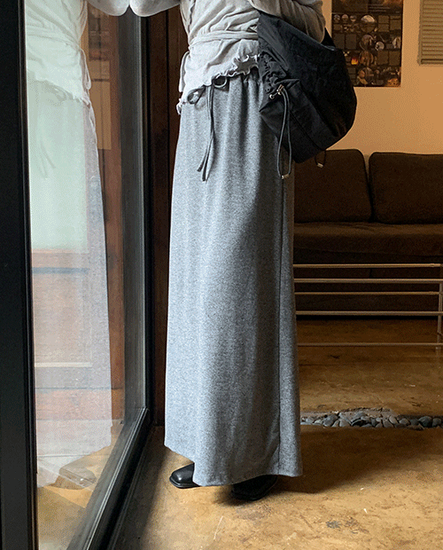 maple maxi long skirt / 3color
