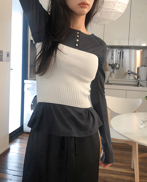 knit tube top / 3color
