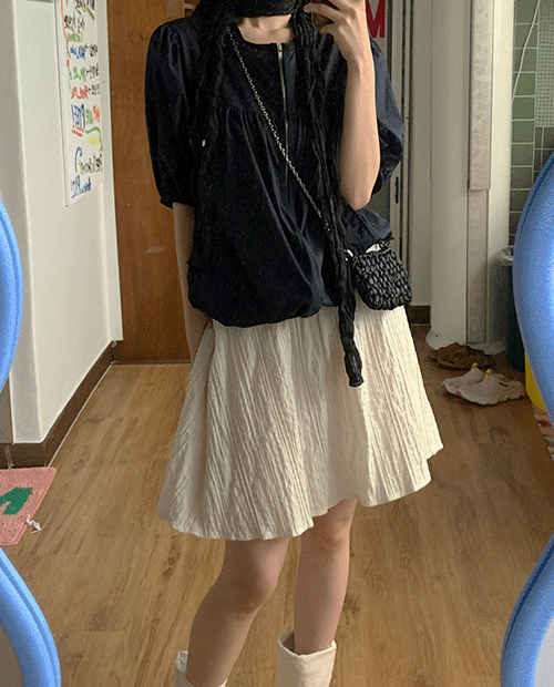 wrinkle skirt / 2color
